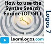 How to Use the Syntax Search Engine (OT/NT) (Revised)